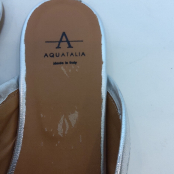 AQUATALIA Jayleen silver metallic slip on mules - Picture 10 of 10